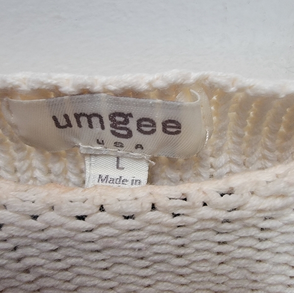 Umgee Women's Shag Colorblock Long Sleeve Sweater Size Large - Picture 4 of 4